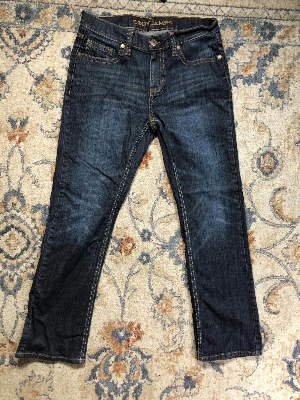 Cody James Jeans Mens 30x30 Blue Dark Wash Slim Straight Stretch Denim Pants